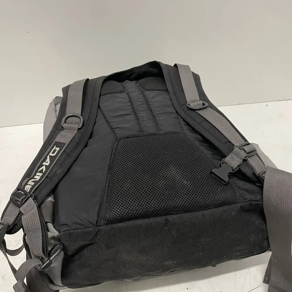 Dakine Recoil Backpack Skateboard Slot Camera Pack Hiking Waist Strap Black Gray